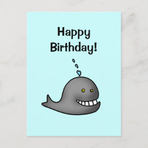 Happy Birthday! (whale) Postcard