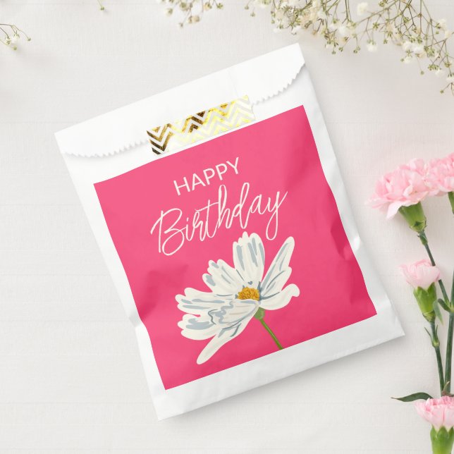 Happy Birthday While Summer Artistic Flower  Favour Bags (Sealed)