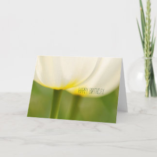 Happy Birthday White Tulips Card