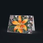 happy birthday wife card<br><div class="desc">Gorgeoous yellow/orange lily to celebrate your wife's birthday,  card is completely customisable</div>