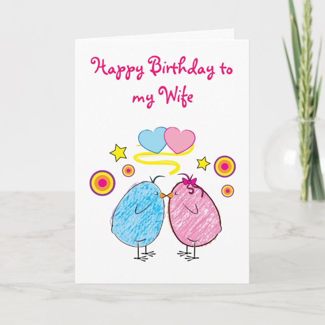 Happy Birthday Wife Card (Front)