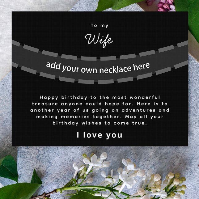 Happy Birthday Wife Gift Jewellery Card (Creator Uploaded)
