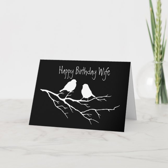 Happy Birthday Wife Special Friend, Two Birds Card (Front)