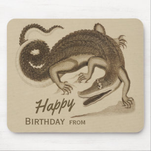 Happy Birthday Wild joyful crocodile CC0896 Mouse Mat