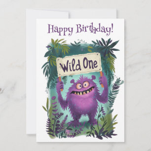 Happy Birthday, Wild One Thank You Card