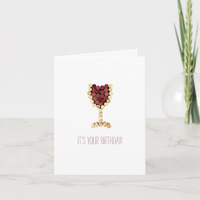 Happy Birthday Wine Card (Front)