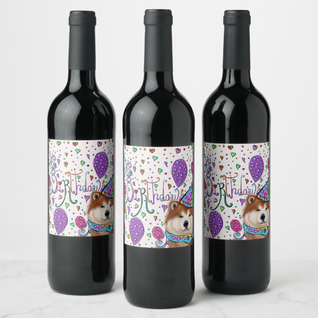 HAPPY BIRTHDAY WINE LABEL (Bottles)