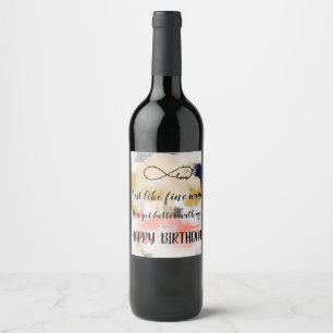 Happy Birthday Wine Label