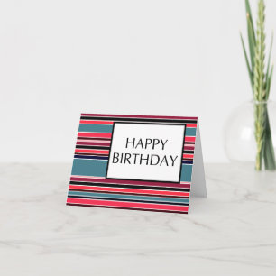 happy birthday (wineStripes) Card