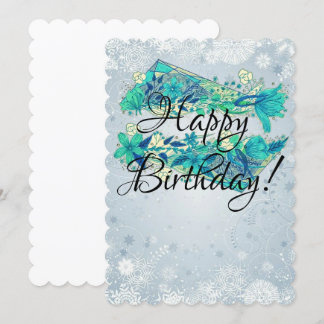 Happy birthday winter card