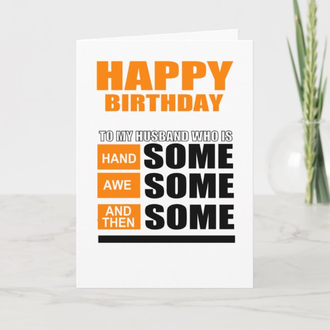 happy birthday wish from wife to husband card (Front)