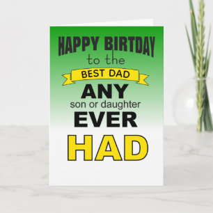 Happy birthday wish to dad card