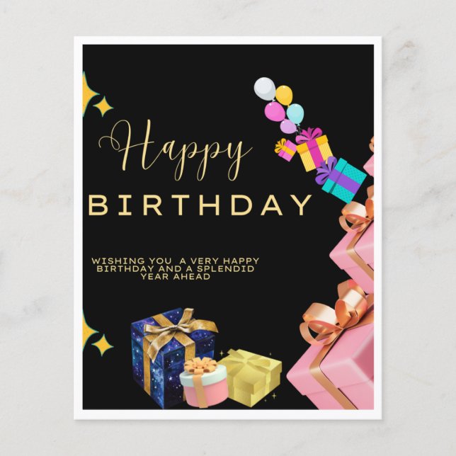 Happy Birthday Wishes  (Front)