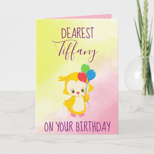 Happy Birthday Wishes Personalise Card (Front)