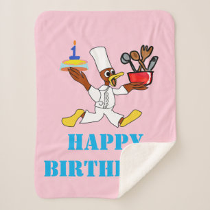 Happy Birthday Wishes Pink Fleece Blanket