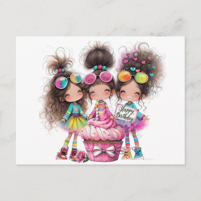 Happy Birthday Wishes Postcard (Front)