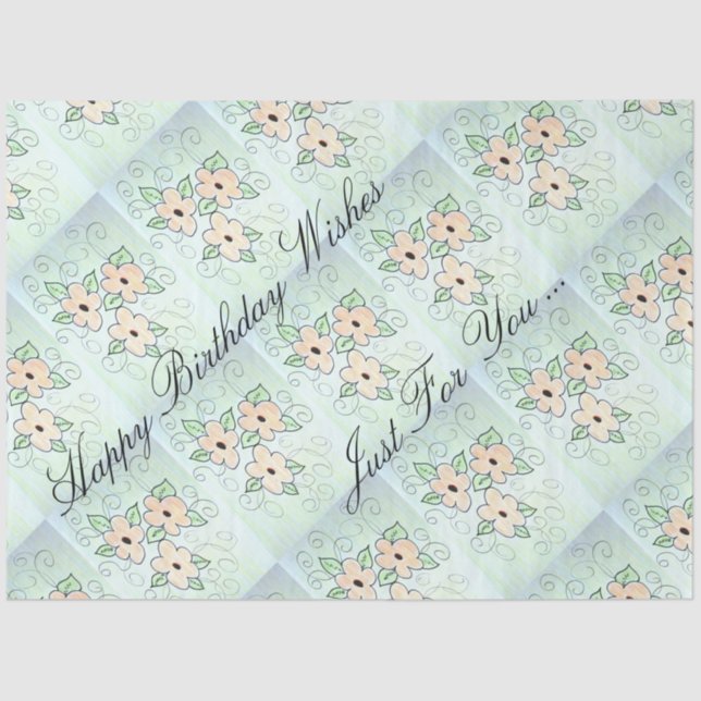 Happy Birthday Wishes Tissue Paper (Front)