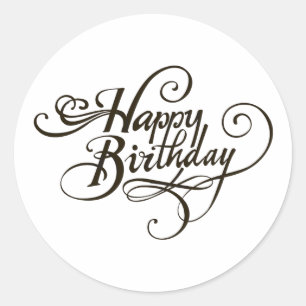 Happy birthday wishing classic round sticker
