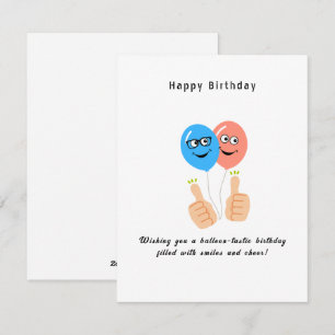Happy Birthday Wishing you balloon-tastic birthday Holiday Card