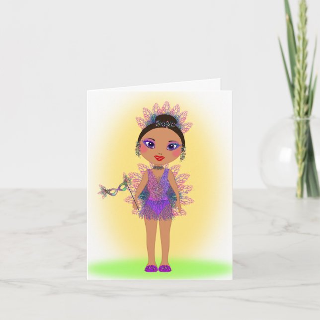 Happy Birthday with a Colourful Glitter Girl Card (Front)