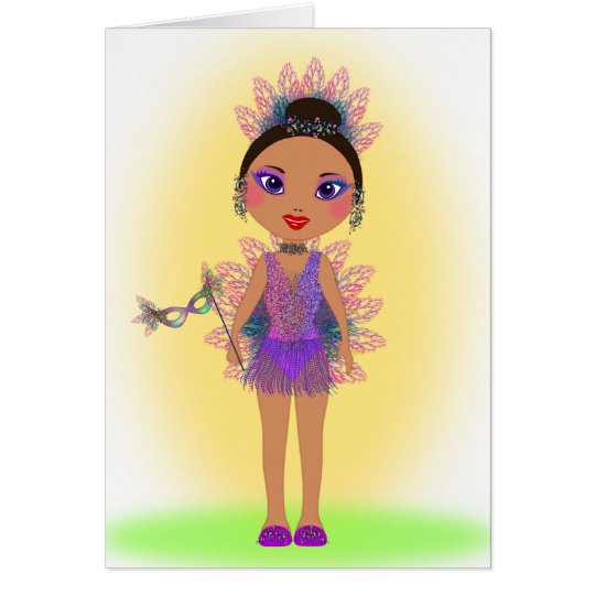 Happy Birthday with a Colourful Glitter Girl Card