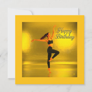 HAPPY BIRTHDAY WITH A DANCING GIRL CARD
