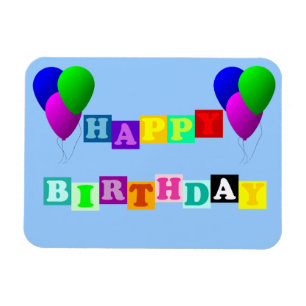 Happy Birthday with Balloons by Shirley Taylor Magnet
