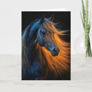 Happy Birthday with Beautiful Spirited Horse Card