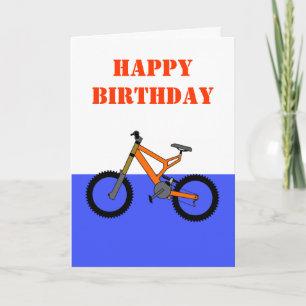 Happy Birthday with bike bicycle pushbike Card