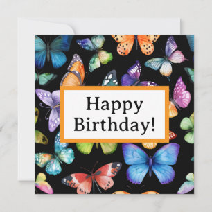 Happy Birthday With Butterflies Card