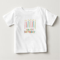 Happy Birthday with Candles T-Shirt