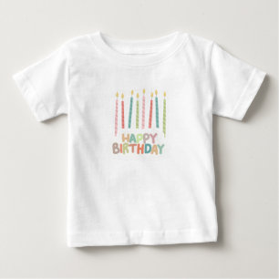 Happy Birthday with Candles T-Shirt