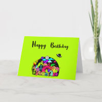 Happy Birthday With Cute Space Aliens
