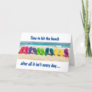 HAPPY BIRTHDAY WITH FLIP FLOPS      Card