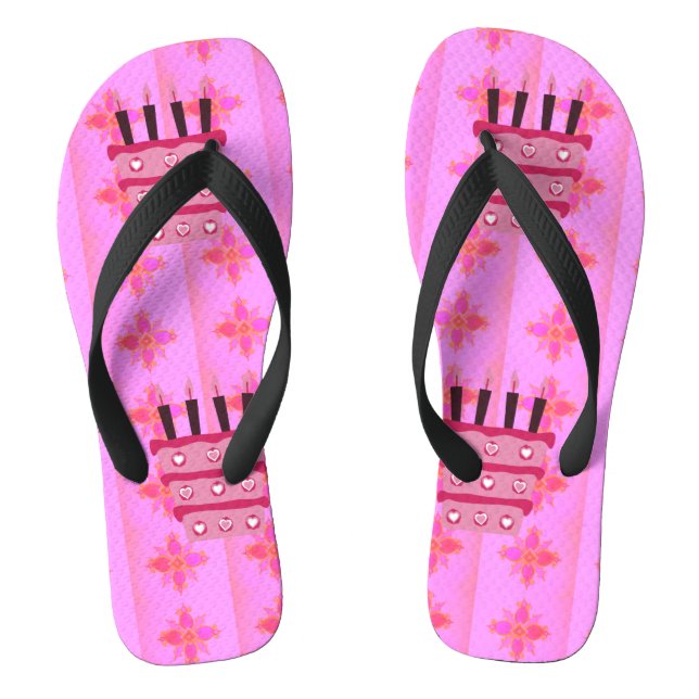Happy Birthday With Lots of Love Flip Flops (Footbed)