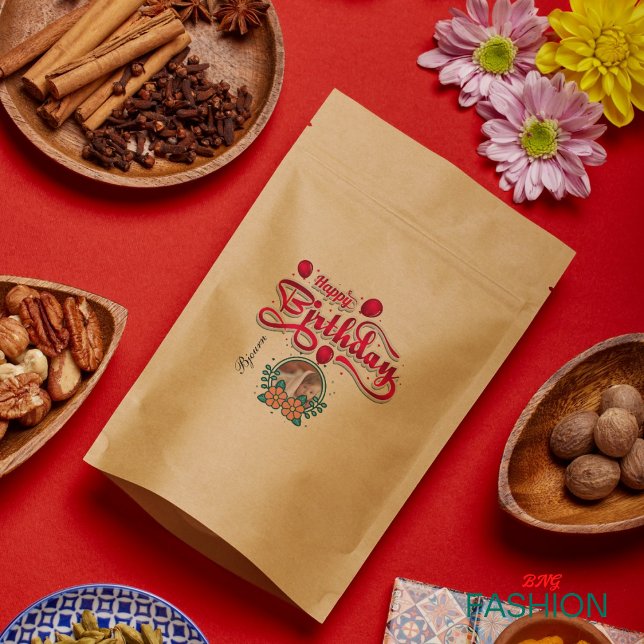 Happy Birthday With Photo Minimal Classic Favour Bags (Creator Uploaded)