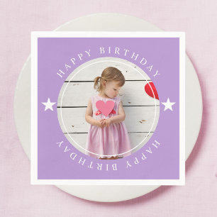 Happy Birthday With Photo Napkin