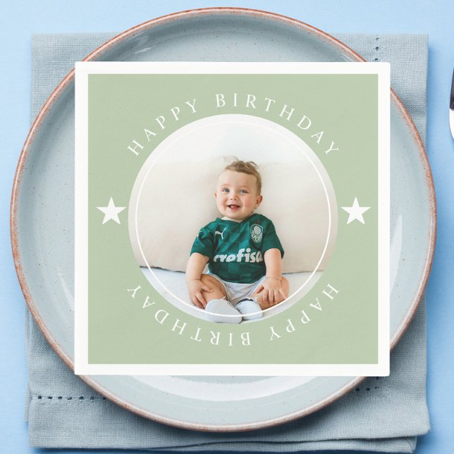 Happy Birthday With Photo Napkin (Creator Uploaded)