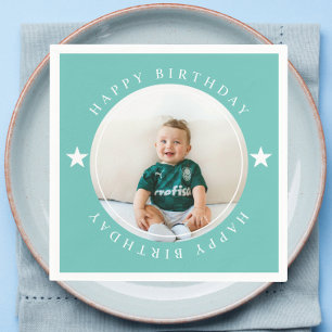 Happy Birthday With Photo Napkin