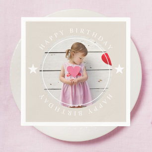 Happy Birthday With Photo Napkin