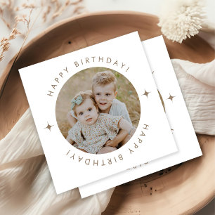 Happy Birthday With Photo Napkin