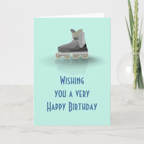 Roller Skating Birthday Cards Zazzle UK