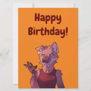 Happy Birthday wolf Card