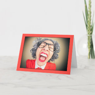 Happy Birthday Woman Laughing About Old Age Humour Holiday Card