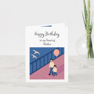 Happy Birthday Wonderful & Best Mother Card