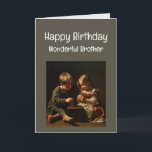Happy Birthday Wonderful Brother Card<br><div class="desc">Happy Birthday Fun Thanks for being such a wonderful Brother</div>