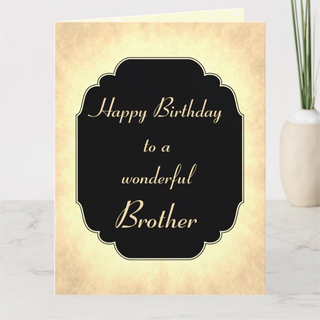 Happy Birthday wonderful Brother Greeting Card (Front)