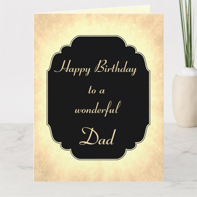 Happy Birthday wonderful Dad Greeting Card (Front)