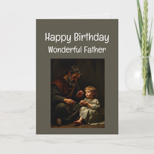 Happy Birthday Wonderful Father Card (Front)