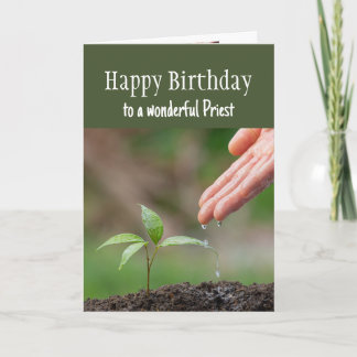 Happy Birthday Wonderful Priest Comfort & Blessing Card